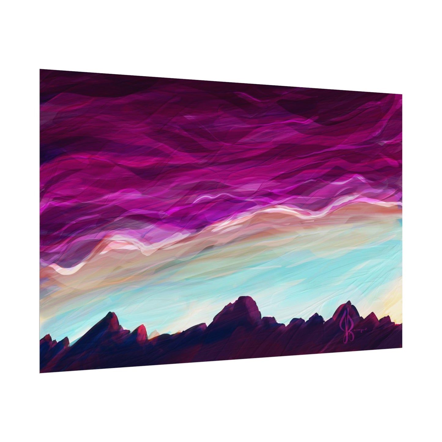 Pink Chinook Sunset - Poster