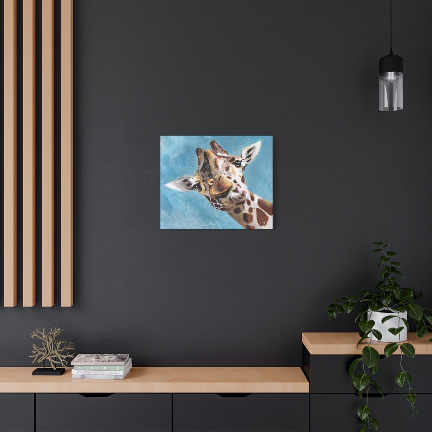 Friendly Giraffe Painting | Canvas Print - Jacqueline Baumgardt Art