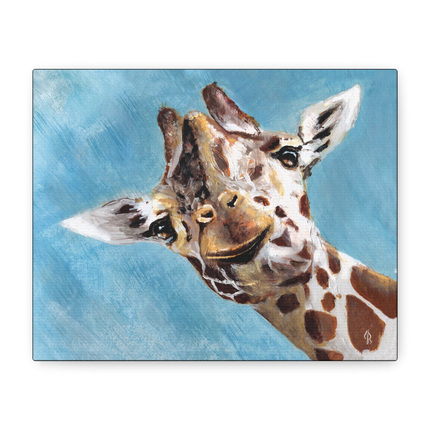 Friendly Giraffe Painting | Canvas Print - Jacqueline Baumgardt Art