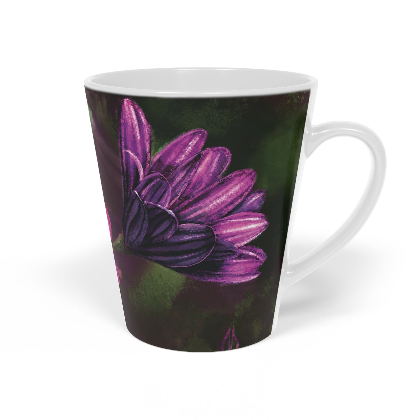 African Daisy Latte Mug, Vibrant Flower Coffee Cup, Gift for Garden Lovers, Mother's Day Present, Floral Café Mug, Spring Decor - Jacqueline Baumgardt Art