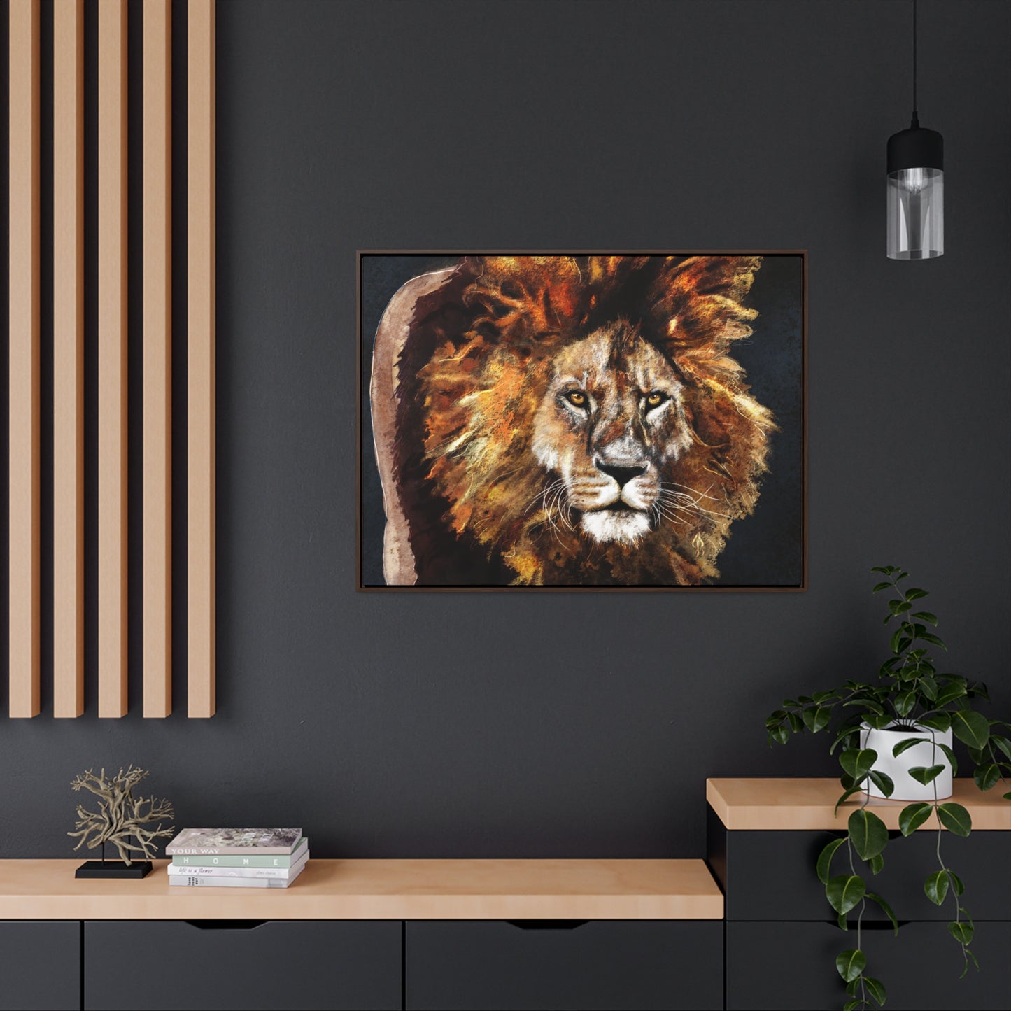 Lion - Gallery Canvas Wraps, Horizontal Frame