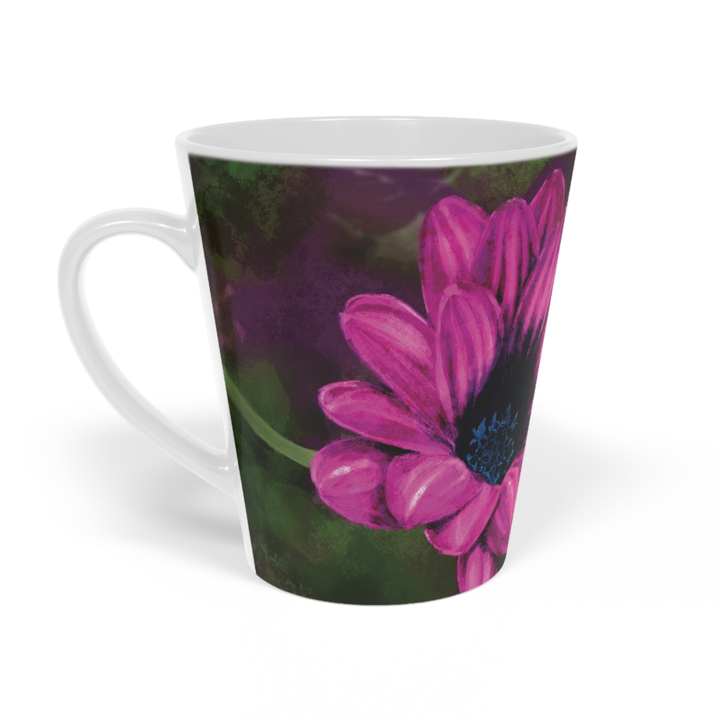 African Daisy Latte Mug, Vibrant Flower Coffee Cup, Gift for Garden Lovers, Mother's Day Present, Floral Café Mug, Spring Decor - Jacqueline Baumgardt Art
