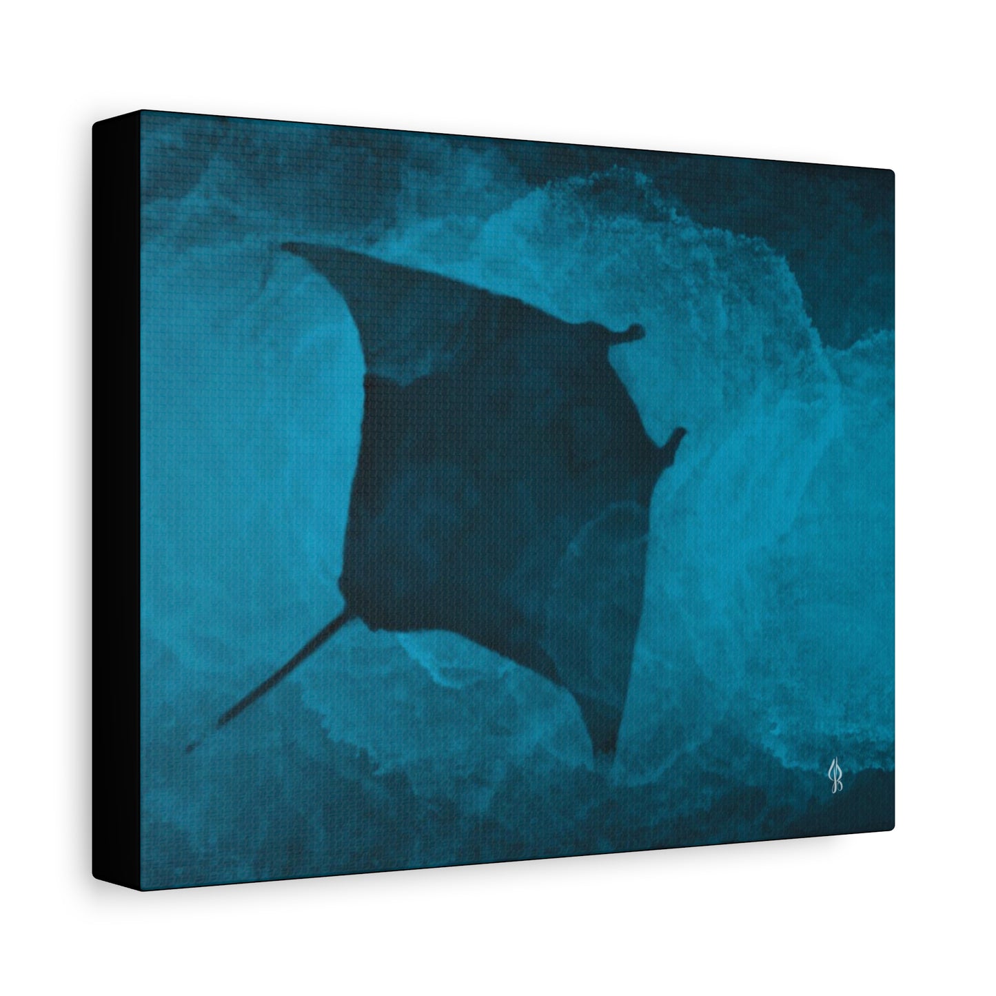 Manta Ray Art Print – Matte Canvas, Stretched, 1.25"