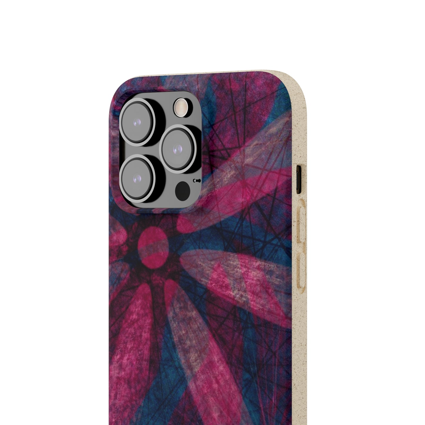 Abstract Gritty Flower - Biodegradable iPhone Case