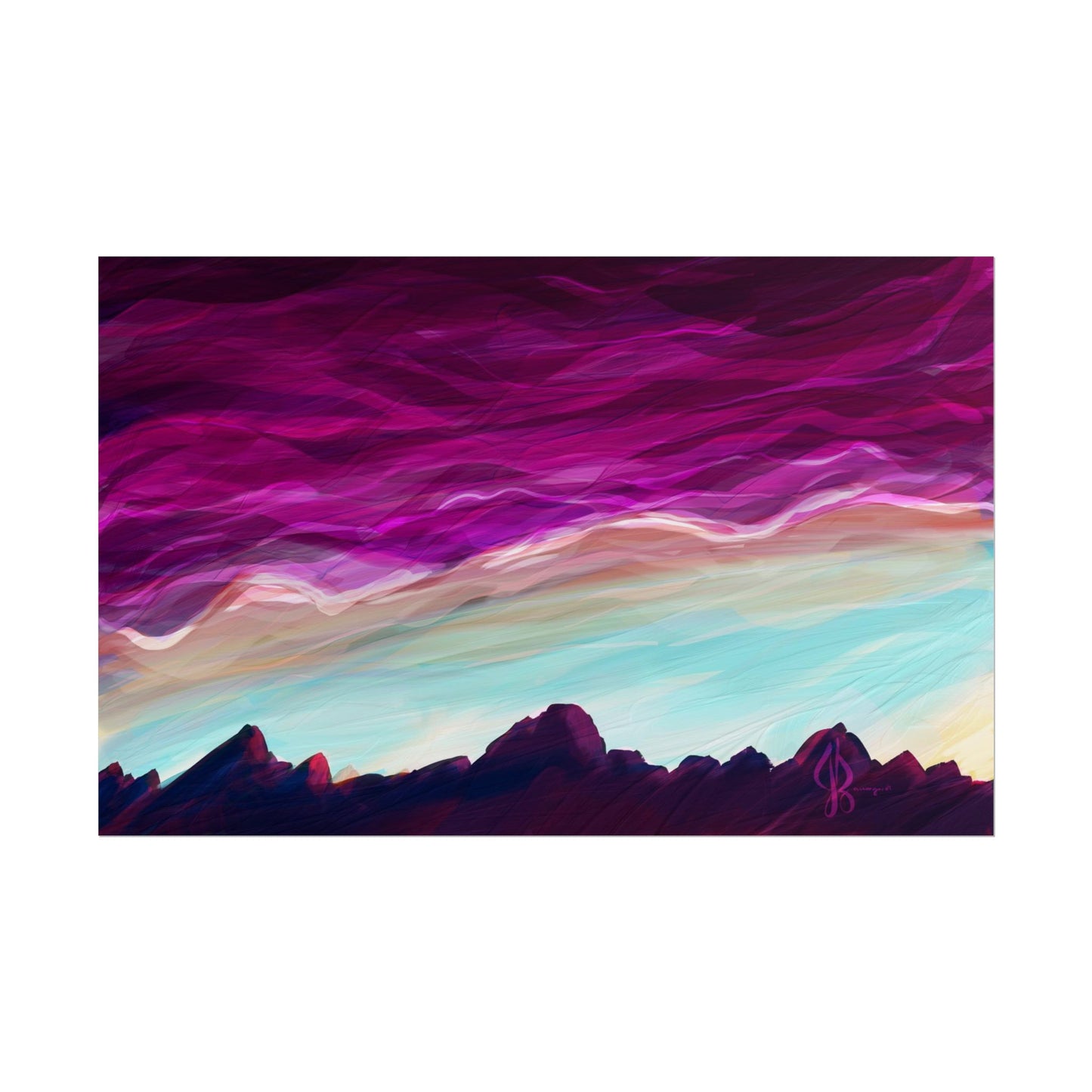 Pink Chinook Sunset - Poster