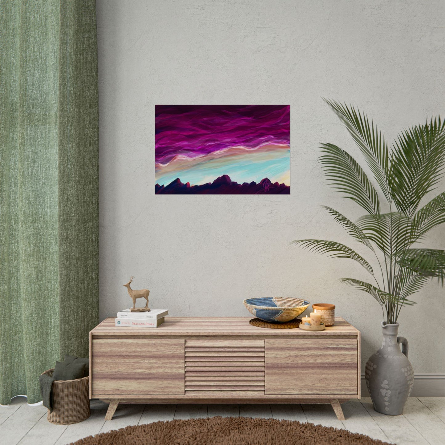 Pink Chinook Sunset - Poster