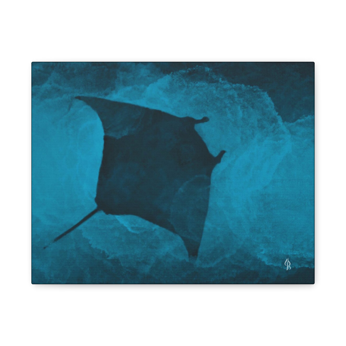 Manta Ray Art Print – Matte Canvas, Stretched, 1.25"