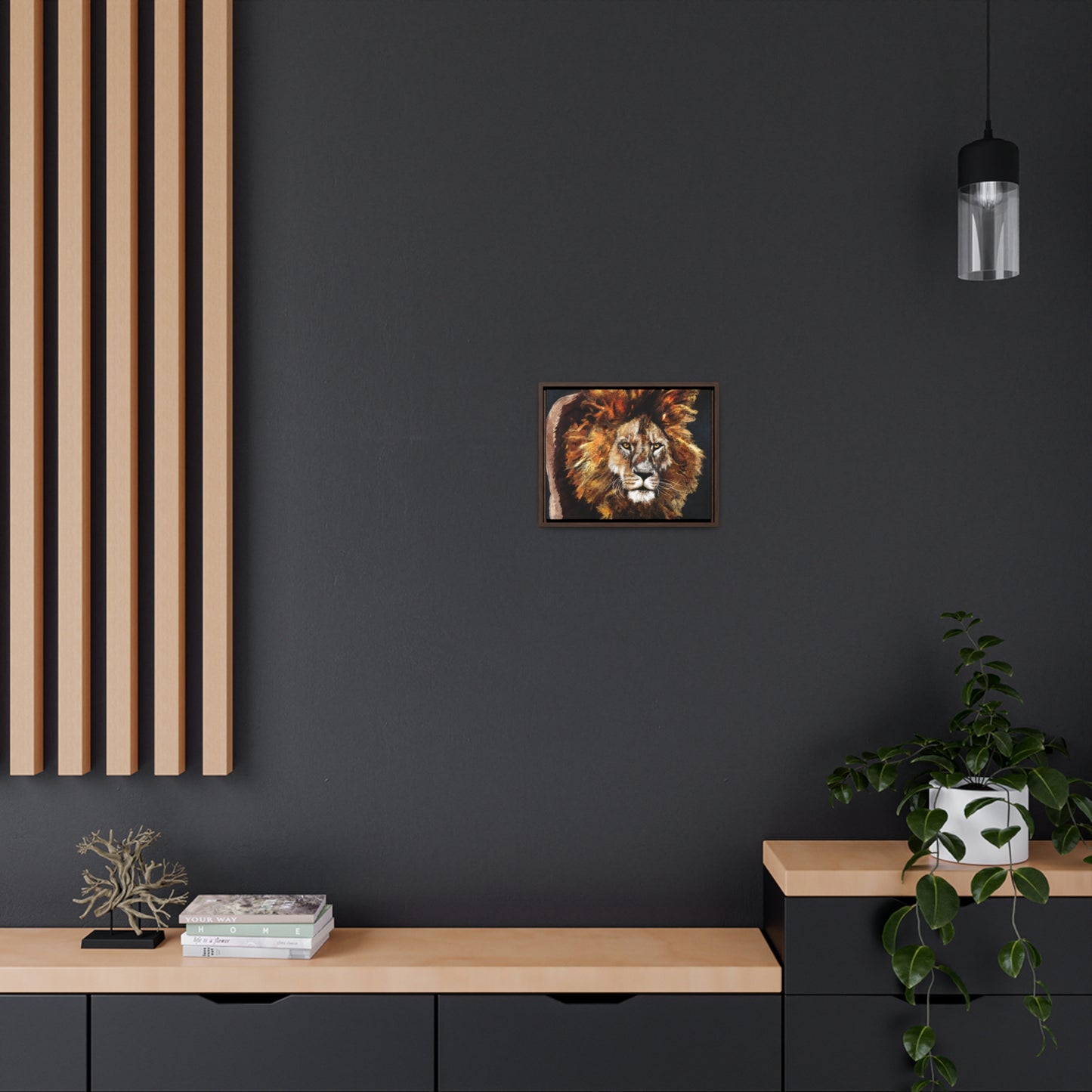 Lion - Gallery Canvas Wraps, Horizontal Frame