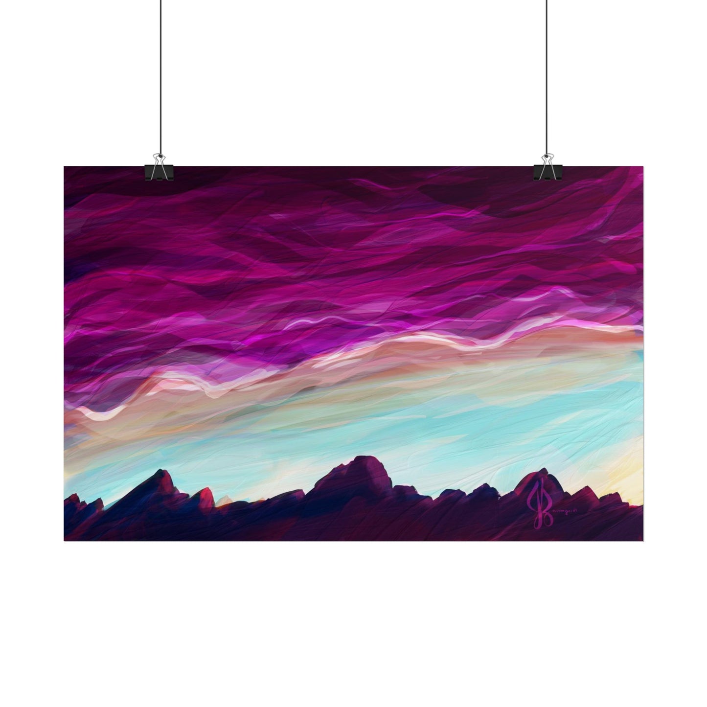 Pink Chinook Sunset - Poster