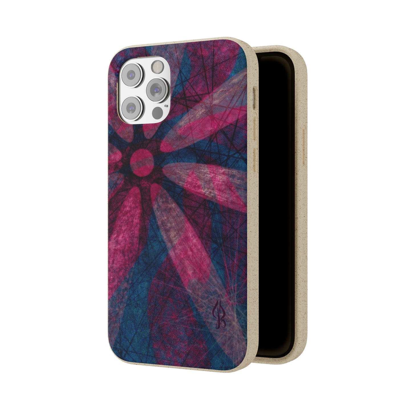 Abstract Gritty Flower - Biodegradable iPhone Case