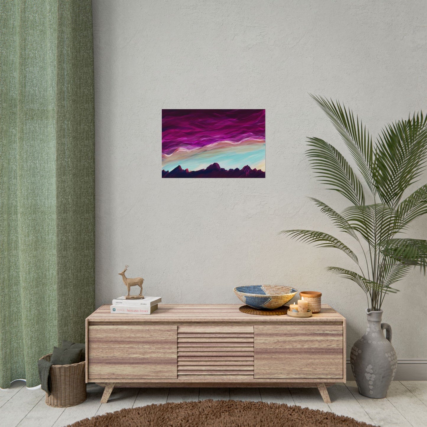 Pink Chinook Sunset - Poster