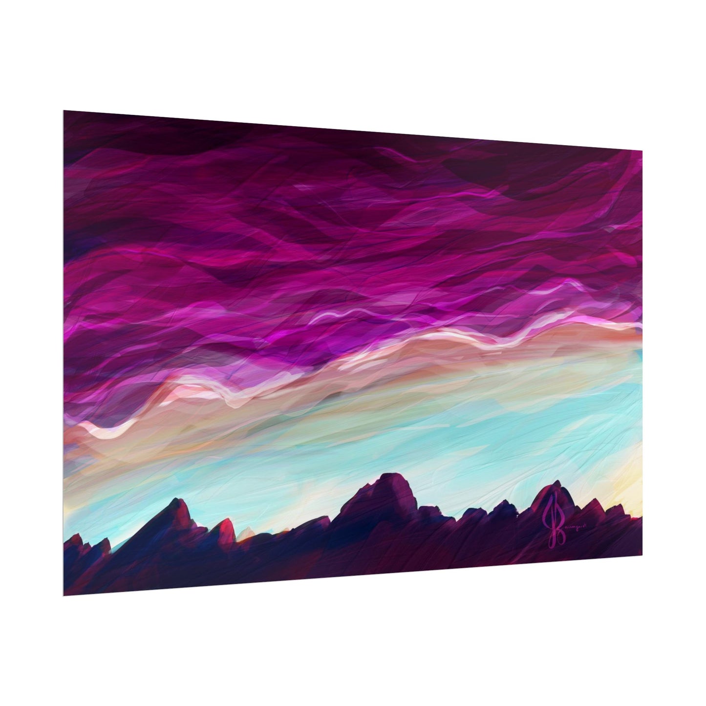 Pink Chinook Sunset - Poster