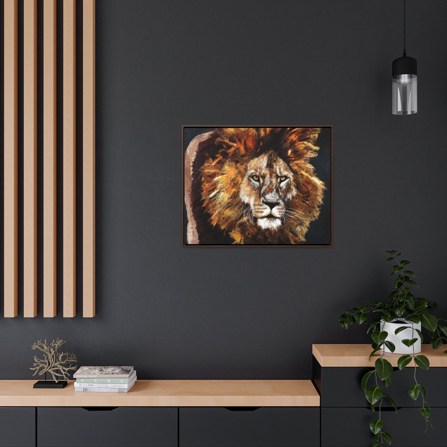 Lion - Gallery Canvas Wraps, Horizontal Frame