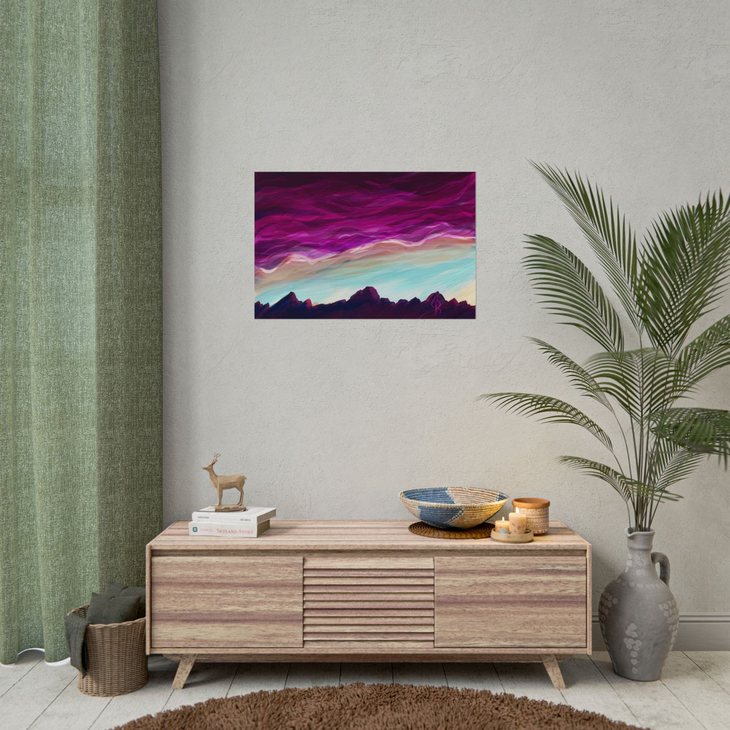 Pink Chinook Sunset - Poster