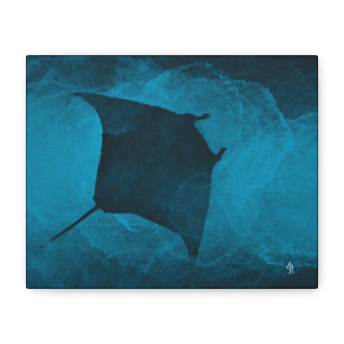 Manta Ray Art Print – Matte Canvas, Stretched, 1.25"