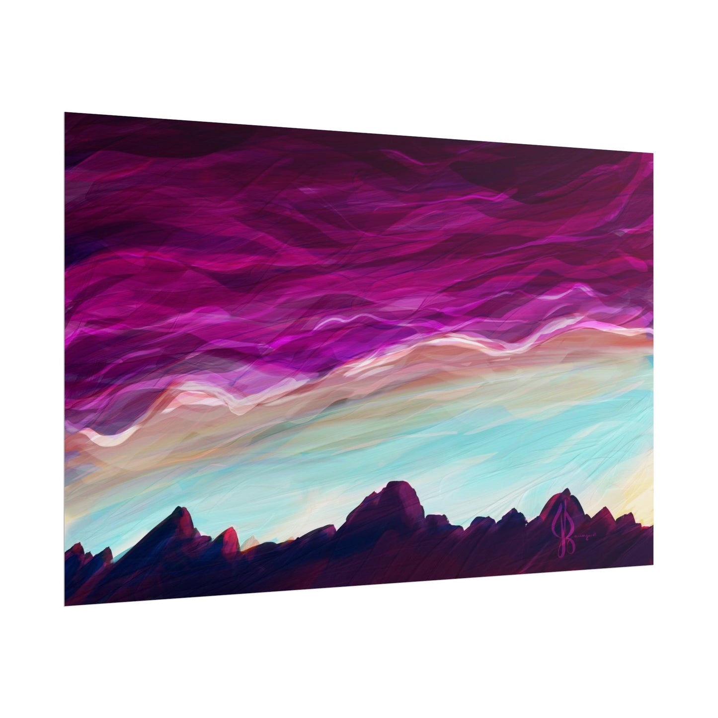 Pink Chinook Sunset - Poster
