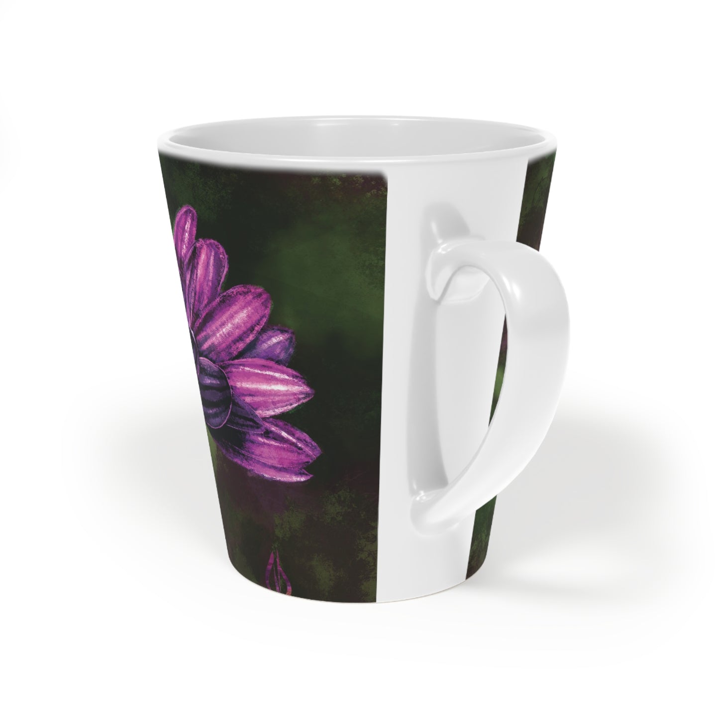African Daisy Latte Mug, Vibrant Flower Coffee Cup, Gift for Garden Lovers, Mother's Day Present, Floral Café Mug, Spring Decor - Jacqueline Baumgardt Art