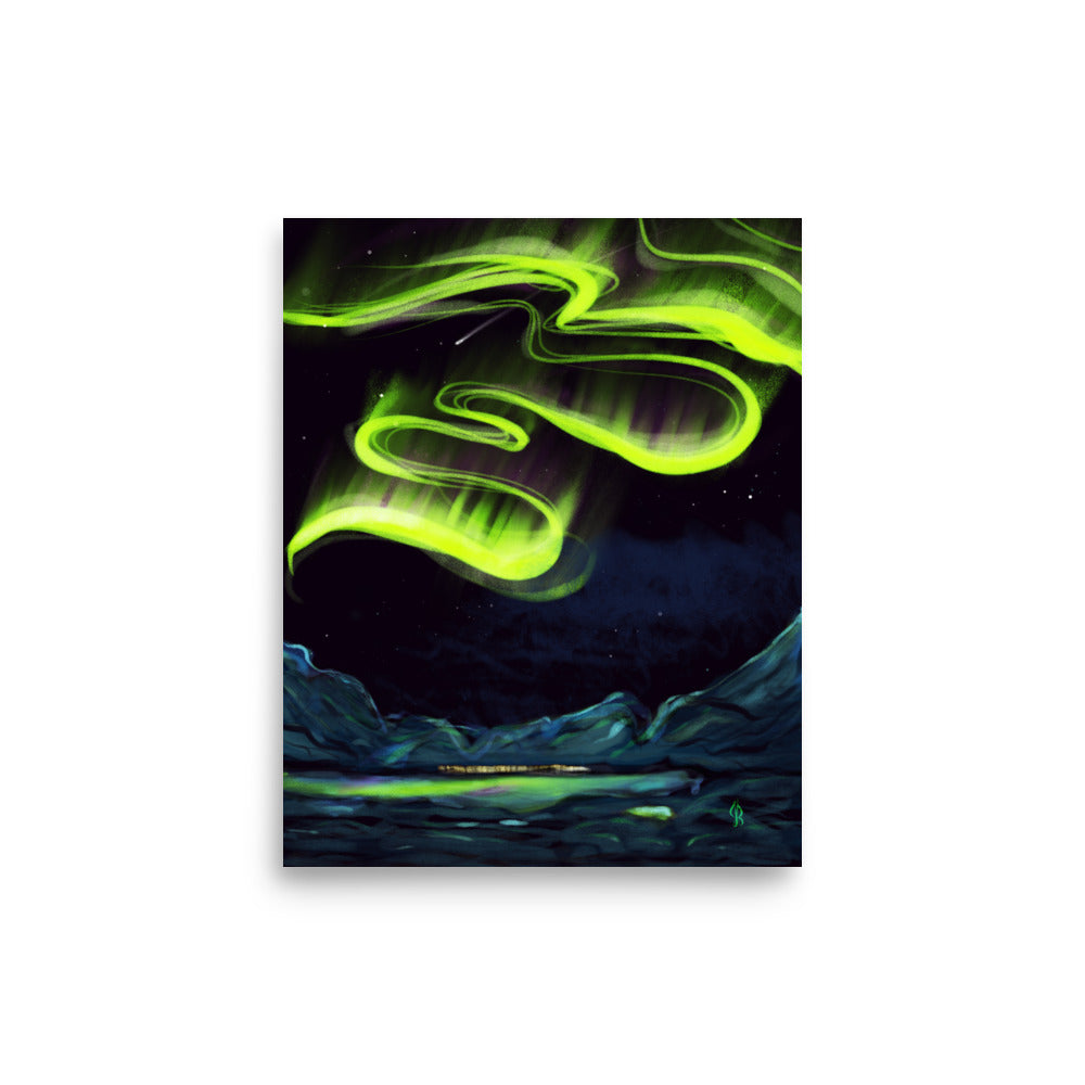 Northern Lights Painting - Poster Print