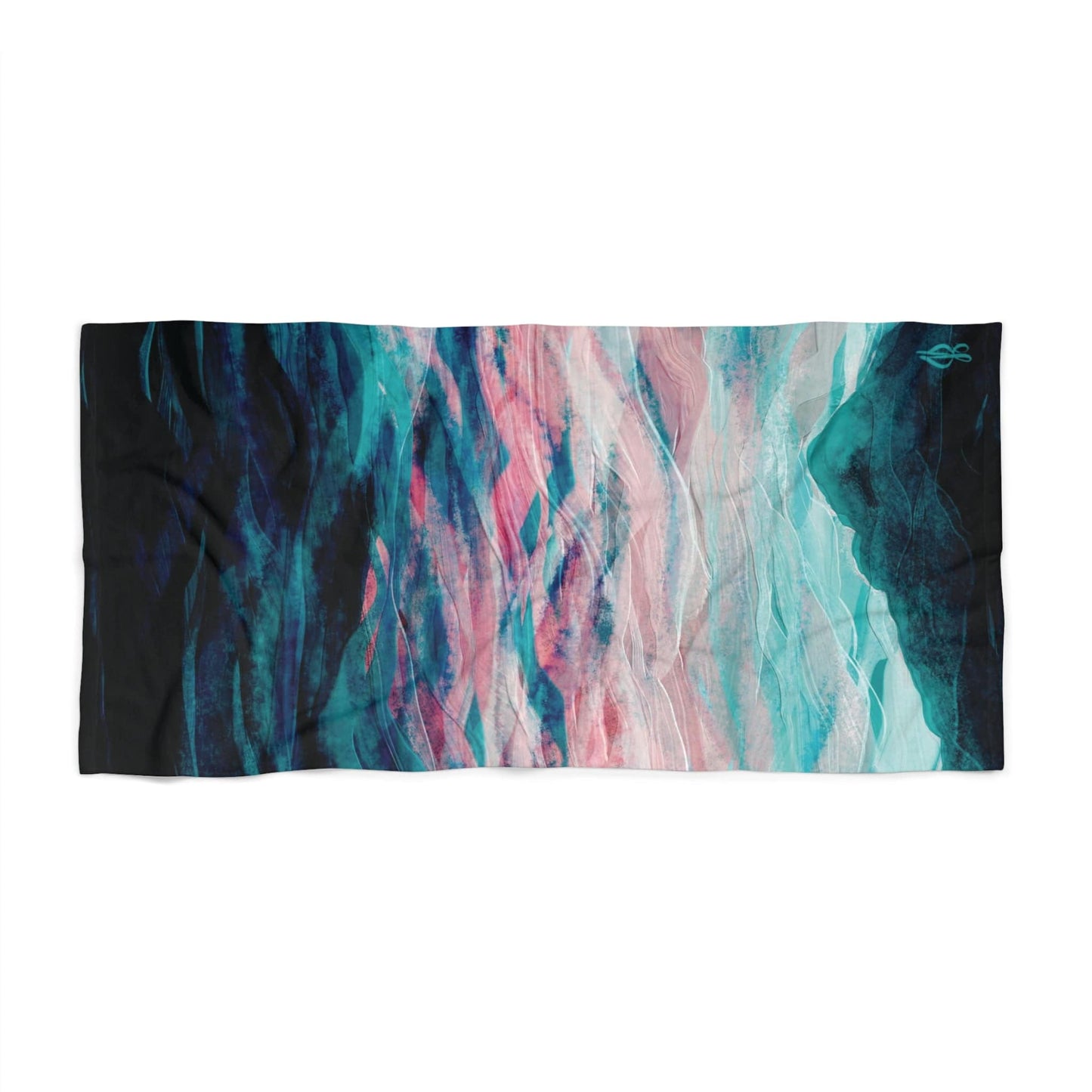 Mountain Sunset Painting – Beach Towel