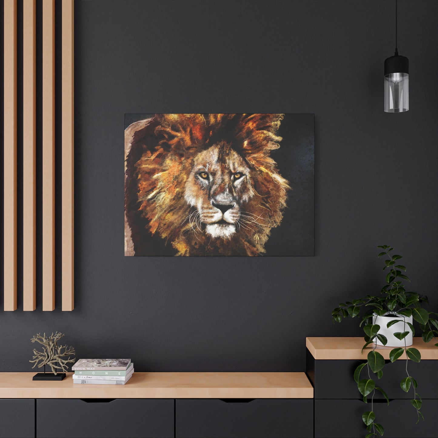 Lion Art Print – Matte Canvas, Stretched, 1.25"