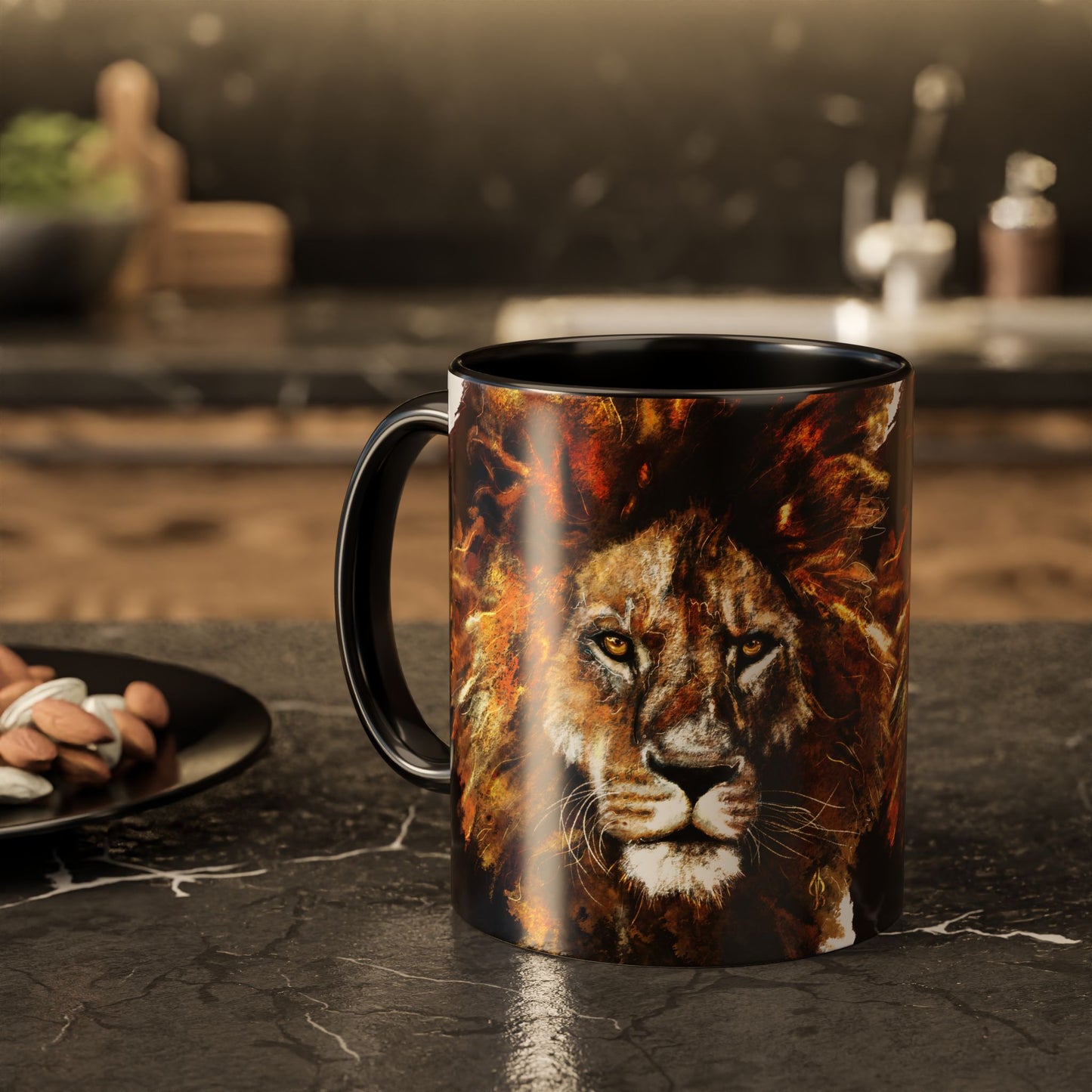 Lion Artwork - Colorful Mug, 11oz