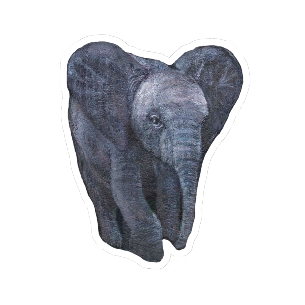 Elephant Painting | Kiss-Cut Stickers | Wildlife Deco | Eco-Friendly Stickers | Laptop Decals | Animal Lovers Gift | Nature Art - Jacqueline Baumgardt Art