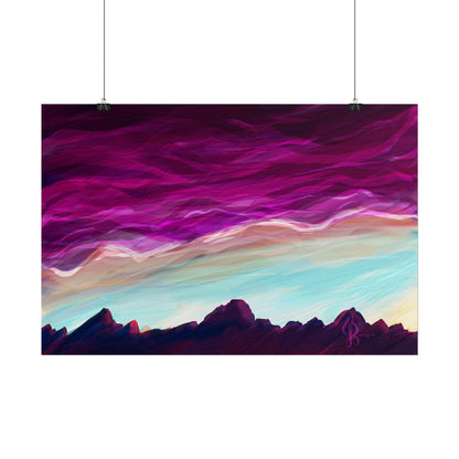 Pink Chinook Sunset - Poster - Jacqueline Baumgardt Art
