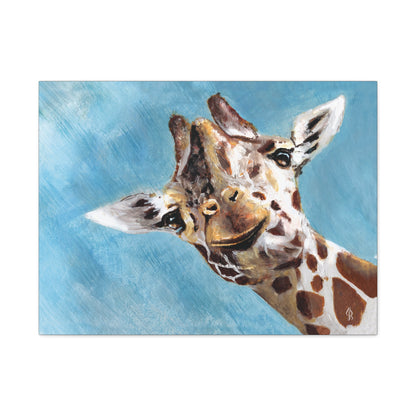 Friendly Giraffe Painting | Canvas Print - Jacqueline Baumgardt Art