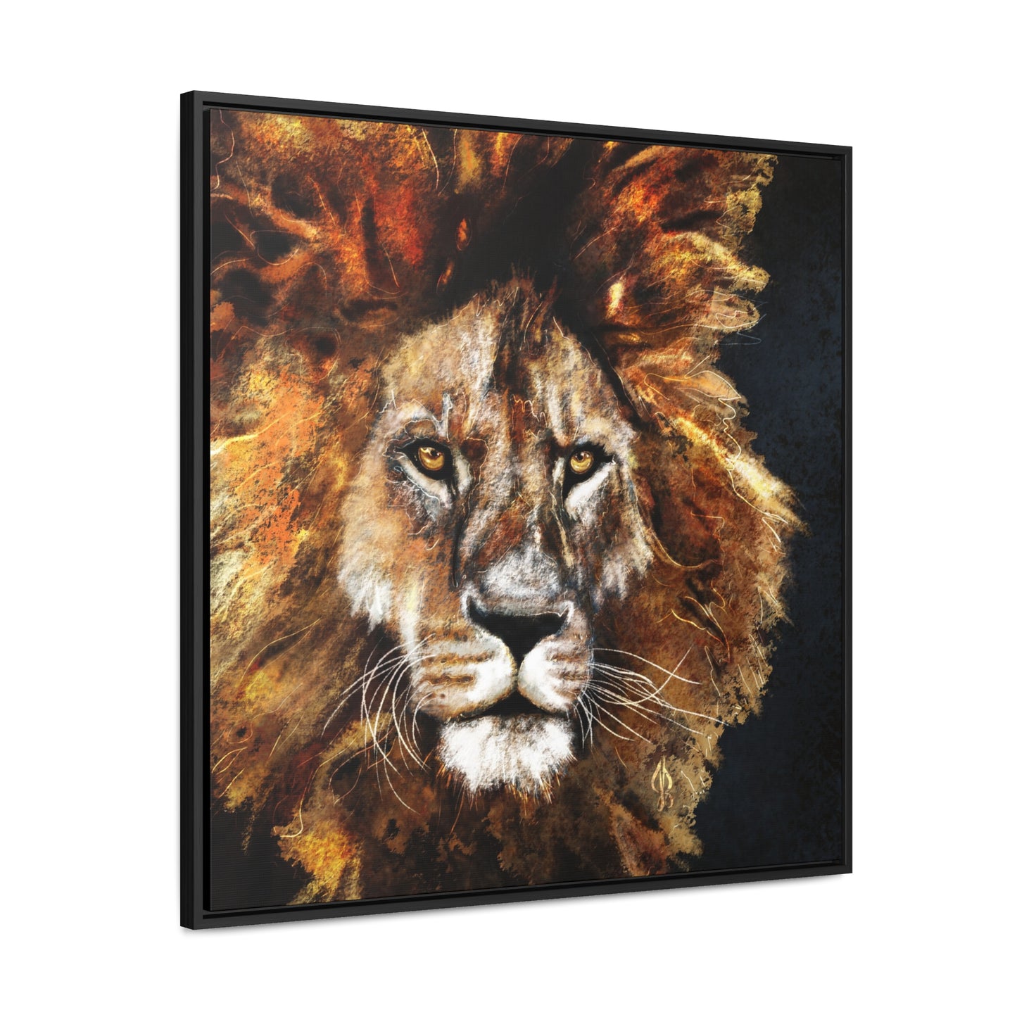 Lion - Art Print - Gallery Canvas Wraps, Square Frame