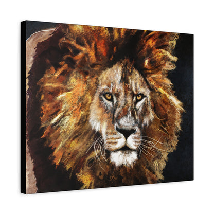 Lion Art Print – Matte Canvas, Stretched, 1.25" - Jacqueline Baumgardt Art