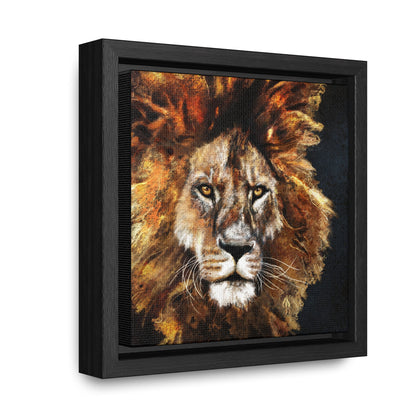 Lion - Art Print - Gallery Canvas Wraps, Square Frame - Jacqueline Baumgardt Art
