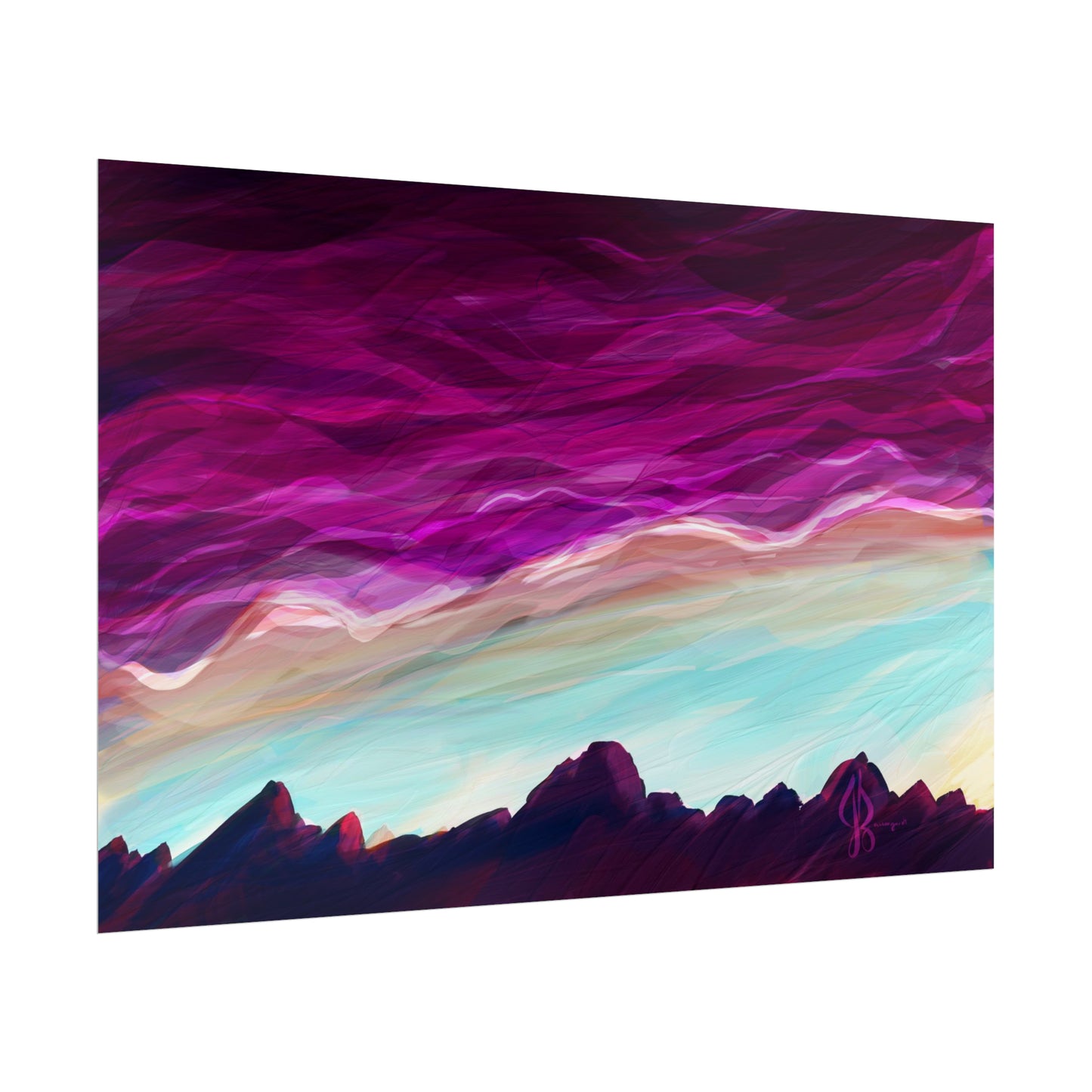 Rolled Posters - Pink Chinook Sunset - Jacqueline Baumgardt Art