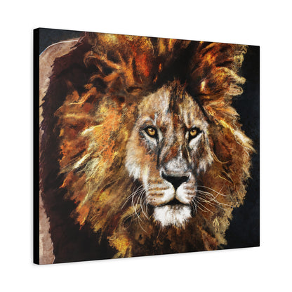 Lion Art Print – Matte Canvas, Stretched, 1.25" - Jacqueline Baumgardt Art