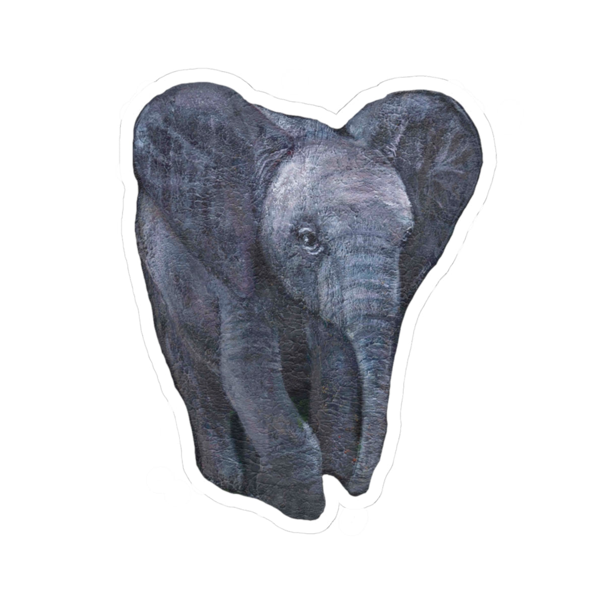 Elephant Painting | Kiss-Cut Stickers | Wildlife Deco | Eco-Friendly Stickers | Laptop Decals | Animal Lovers Gift | Nature Art - Jacqueline Baumgardt Art