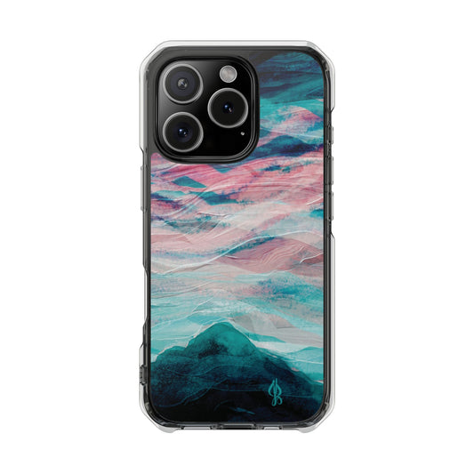 MagSafe iPhone Case | Pink and Blue Chinook Sunset Painting
