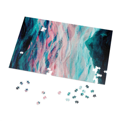 Mountain Sunset Painting Jigsaw Puzzle - 252, 500, 1000-Piece - Jacqueline Baumgardt Art
