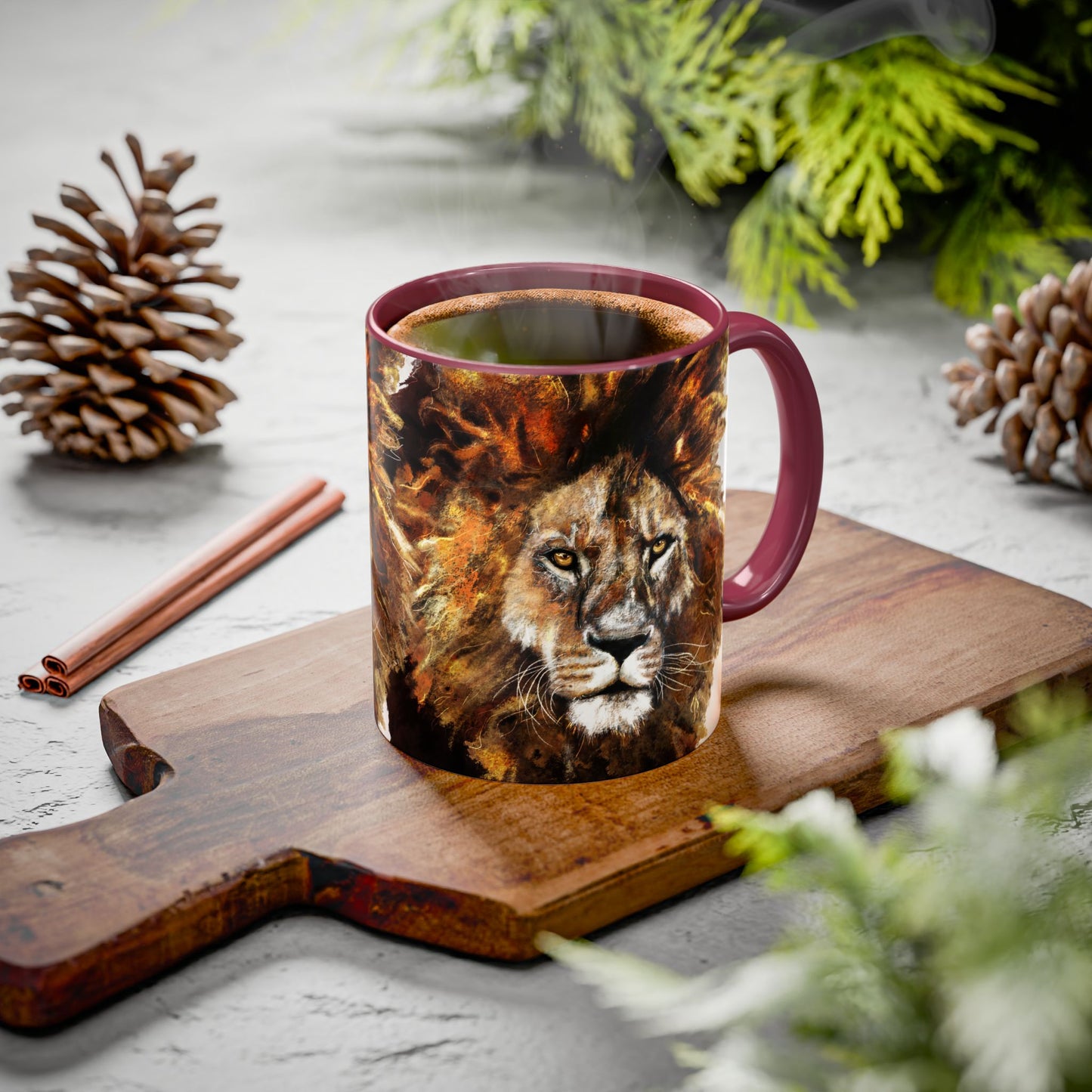 Lion Artwork - Colorful Mug, 11oz