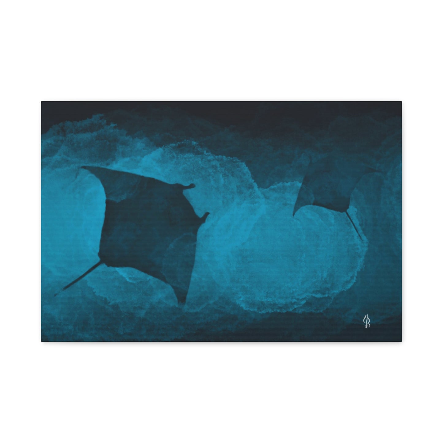 Manta Ray Art Print – Matte Canvas, Stretched, 1.25"