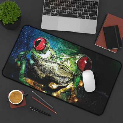 Tree Frog - Desk Mat - Jacqueline Baumgardt Art