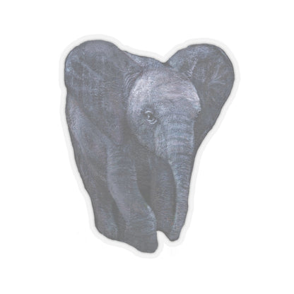 Elephant Painting | Kiss-Cut Stickers | Wildlife Deco | Eco-Friendly Stickers | Laptop Decals | Animal Lovers Gift | Nature Art - Jacqueline Baumgardt Art
