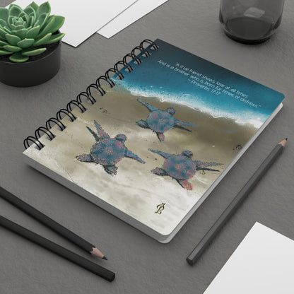 Spiral Notebook - Baby Turtles on a Beach Journal - Jacqueline Baumgardt Art
