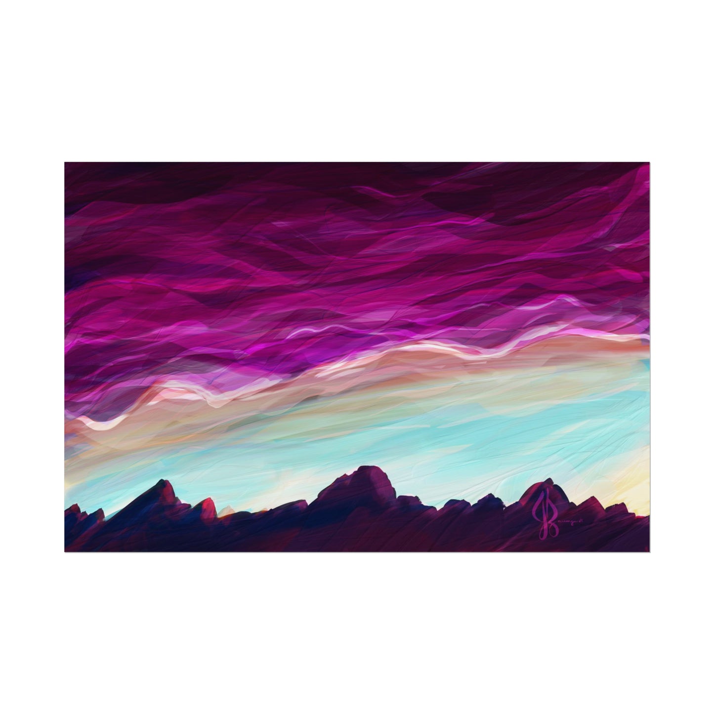 Rolled Posters - Pink Chinook Sunset - Jacqueline Baumgardt Art