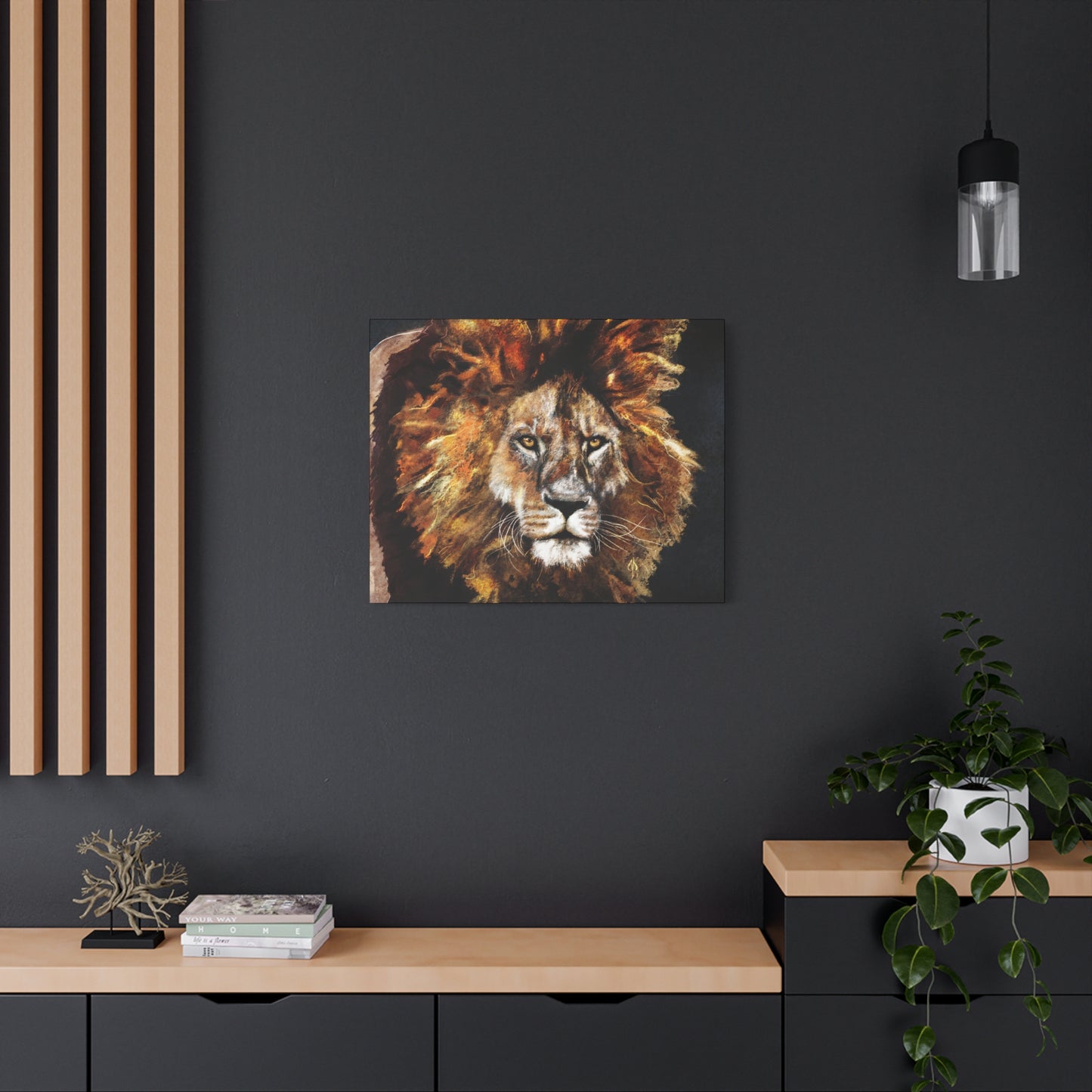 Lion Art Print – Matte Canvas, Stretched, 1.25"