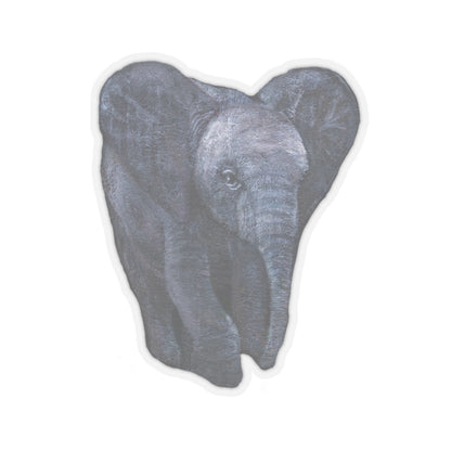 Elephant Painting | Kiss-Cut Stickers | Wildlife Deco | Eco-Friendly Stickers | Laptop Decals | Animal Lovers Gift | Nature Art - Jacqueline Baumgardt Art