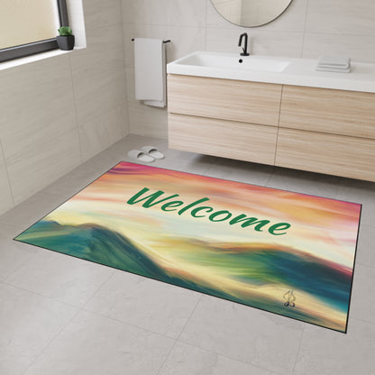Welcome - Heavy Duty Floor Mat - Jacqueline Baumgardt Art