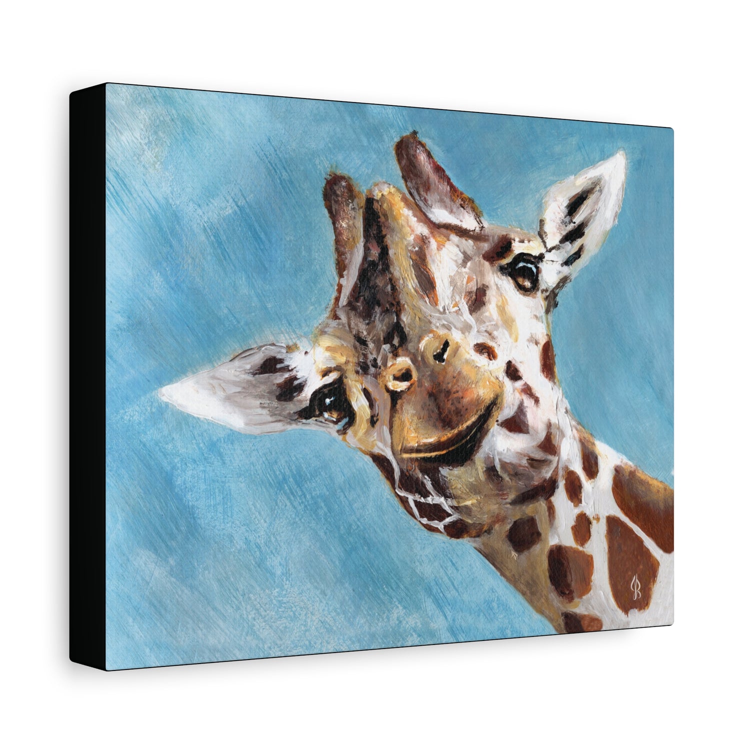 Friendly Giraffe Painting | Canvas Print - Jacqueline Baumgardt Art