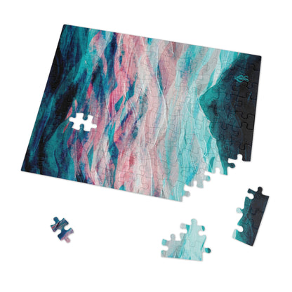 Mountain Sunset Painting Jigsaw Puzzle - 252, 500, 1000-Piece - Jacqueline Baumgardt Art