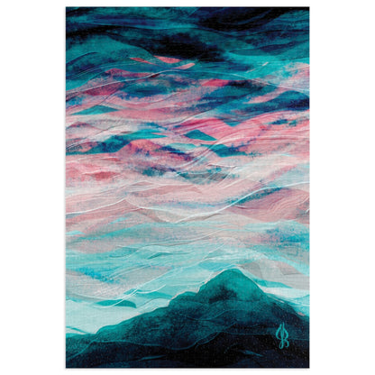 Mountain Sunset Painting Jigsaw Puzzle - 252, 500, 1000-Piece - Jacqueline Baumgardt Art