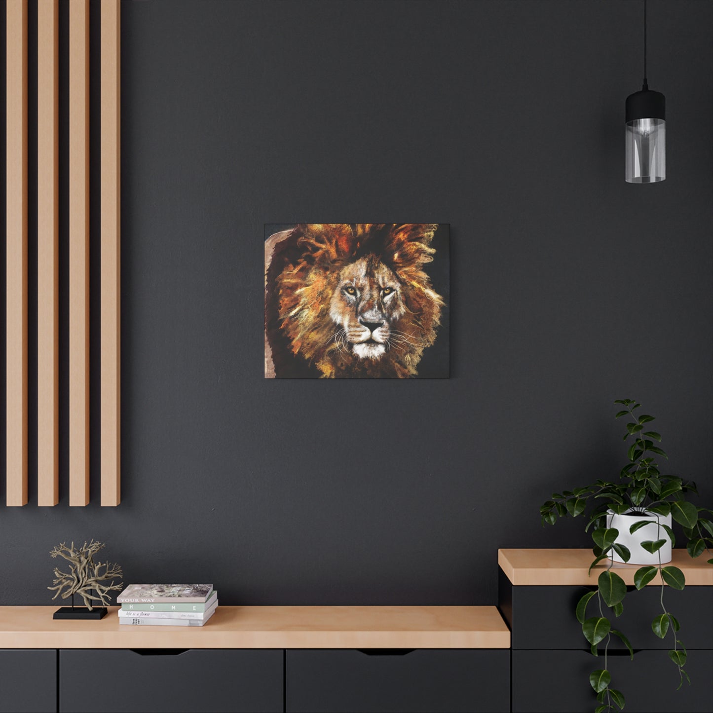 Lion Art Print – Matte Canvas, Stretched, 1.25"