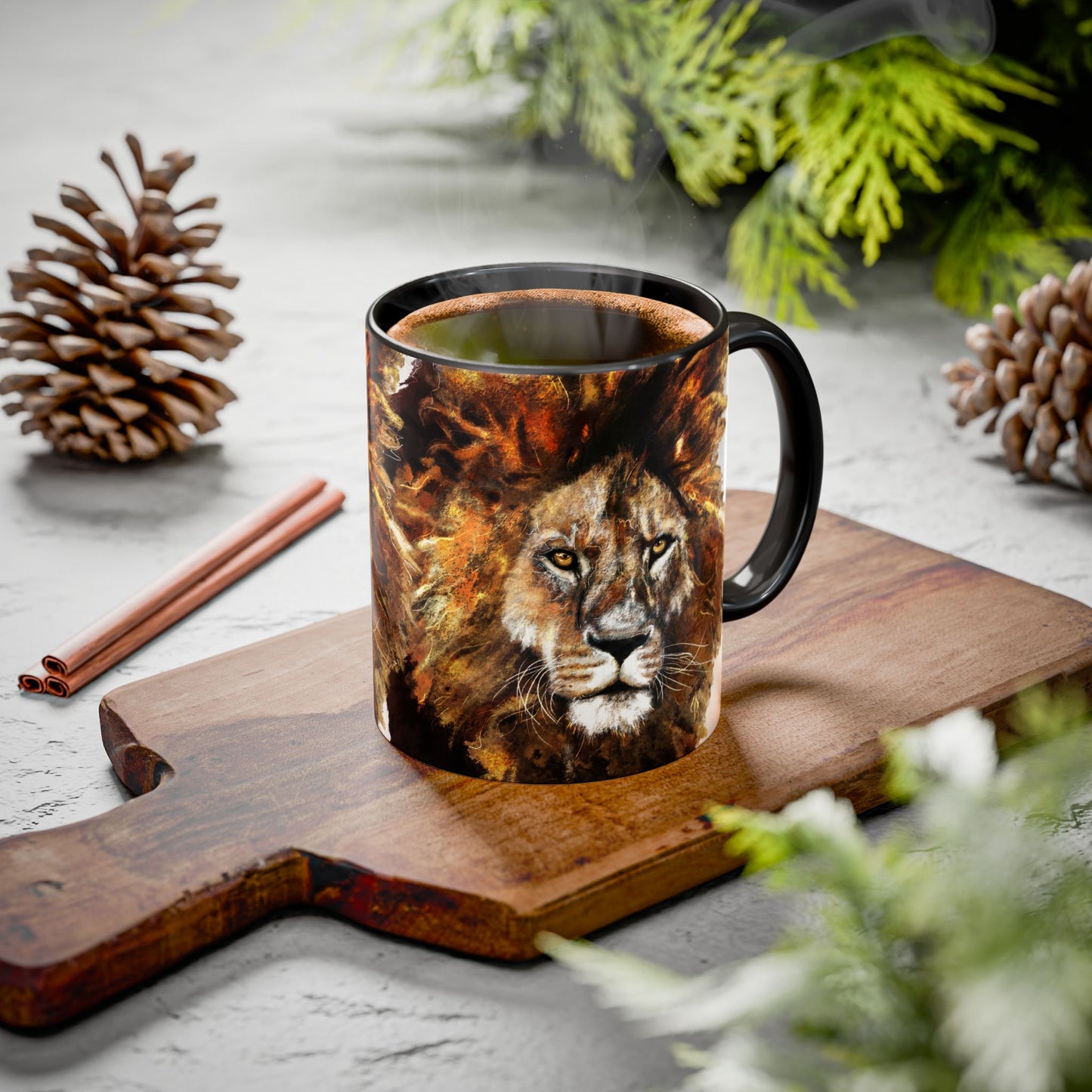 Lion Artwork - Colorful Mug, 11oz